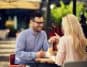 Two people on a cafe date