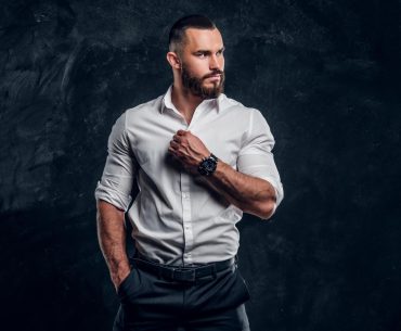 Man wearing white shirt