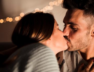 Girl kissing a guy passionately
