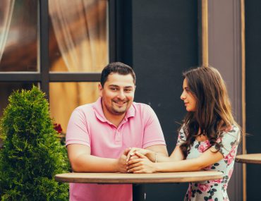 Young couple on an outdoor date