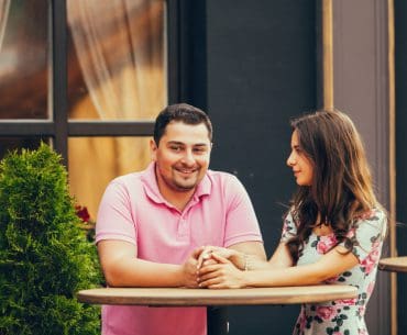 Young couple on an outdoor date