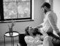 Romantic view of a couple in their home