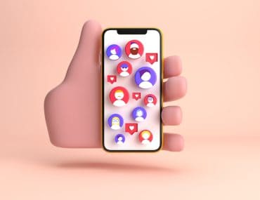 Dating app concept illustration on mobile