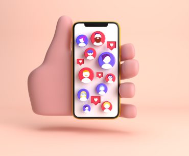 Dating app concept illustration on mobile